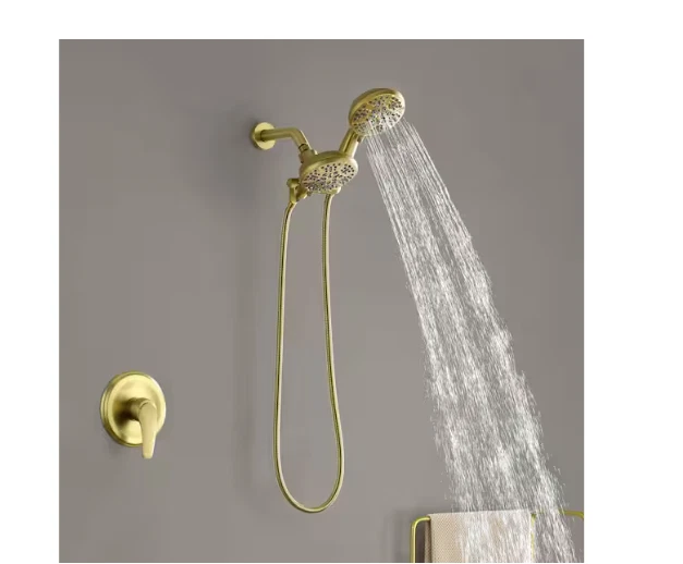 Wellfor Single Handle 5-Spray Shower Faucet 1.8 GPM Pressure Balance Dual Head - Image 2 of 4