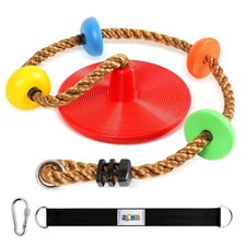 Climbing Rope Tree Swing with Platforms and Disc Swing Seat Set Outdoor Playg...