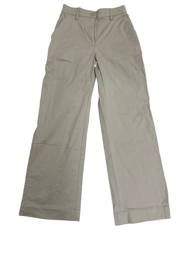 Abercrombie & Fitch lockere khaki Hose Damen 24 hellbeige weites Bein Relaxed Fit - Bild 1 von 7