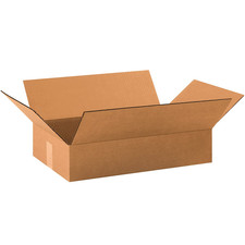 19 X 12 X 4 Corrugated Cardboard Boxes, Flat 19"L X 12"W X 4"H, Pack of 25  Shi