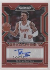 2022 Panini Prizm Draft Picks College Penmanship Red /199 Trey McGowens Auto z1r