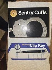 Sentry Cuffs 56100/ Blue Line Handcuff Key 56276 Both New