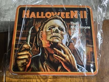 NEW Halloween II Michael Myers Metal Tin Lunchbox & Thermos Horror Double Sided