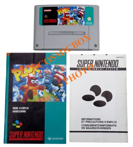 PLOK complet jeu video plateforme snes super nes cartouche Nintendo PAL VF testé - Picture 8 of 8