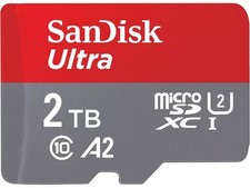 SanDisk Ultra 2TB MicroSDXC UHS-I U3 A2 Memory Card W/ Adapter