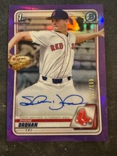 2020 Bowman Chrome Draft Purple Refractor Auto SHANE DROHAN RC, RED SOX 093/250