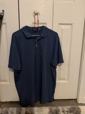 Polo Ralph Lauren Men  s Polo Shirt XL Navy Blue Classic Fit Short Sleeve Cotton