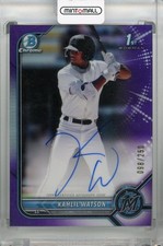 2022 Topps Bowman Kahlil Watson Chrome Prospect Auto Purple /250
