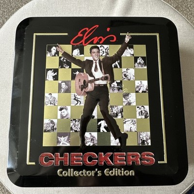 Elvis Presley Checkers Draughts Collector's Edition Ltd 2004 Tin Game  USAopoly