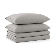Triple Brushed Soft Cotton Flannel Sheets Set, Twin XL Size 170-GSM Weight Ex...