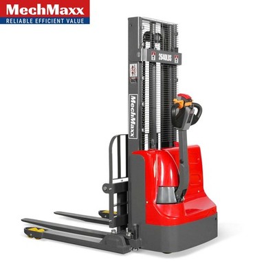 MechMaxx 2640lbs Electric Straddle Stacker With AGM Battery,98'' Lift,F26-98SLA