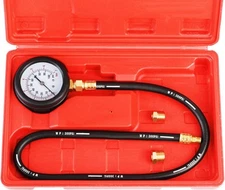 JIFETOR Oil Pressure Tester Kit, Professional Engine Diagnostic Red Case 