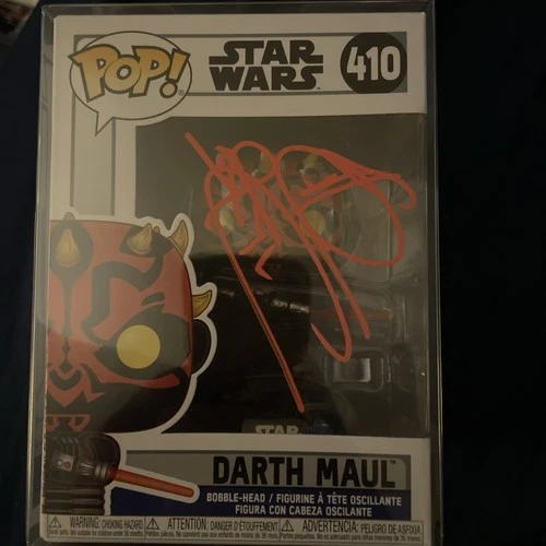 Funko Pop Star Wars 410 Darth Maul Signed By Ray Park W/COA & Plastic Protector