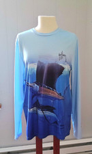 Mens Guy Harvey Long Sleeve Sun Protection Fishing Shirt Medium