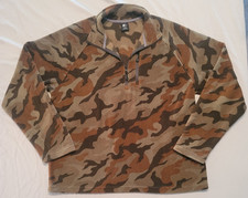 Starter Sweater Mens XL Multicolor Camouflage Fleece Quarter Zip Extra Large