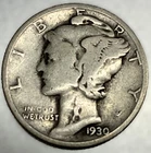 1930-S Mercury Dime 10c Circulated 90% Silver US Silver Coin- 3377