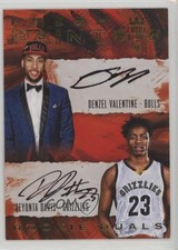 2016 Court Kings Fresh Paint Dual 27/50 Denzel Valentine Deyonta Davis Auto 00a6