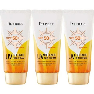 NEW Deoproce UV Defence Sun Cream 70ml x 3ea SPF50+ PA+++ No Tariffs In US