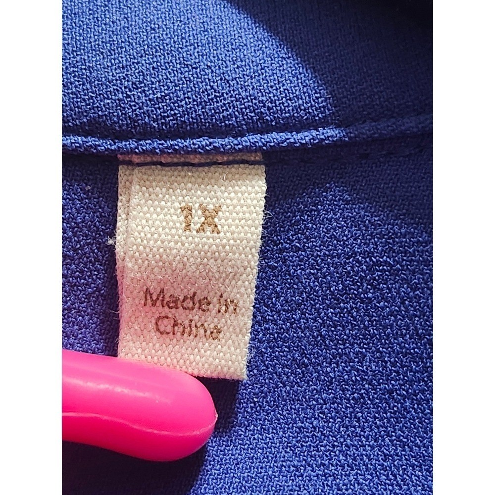 Soft Surroundings Blue Polyester Button Front Rol… - image 3