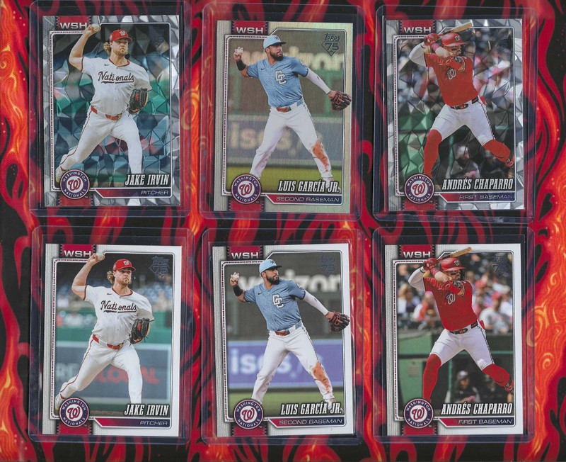 Lot of 6 Nationals 2026 Topps Series 2 Diamante Foil Parallel Cards 364 462 487