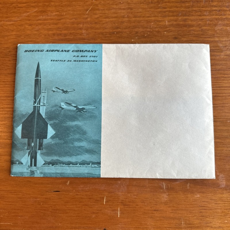 Vintage Boeing Airplane Co Picture Packet 1960s Ephemera Fabulous Condition