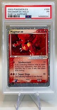 Pokémon Magmar ex #100/109 Holo Rare - 2003 Ruby & Sapphire Set - PSA 1 Cond. on eBay