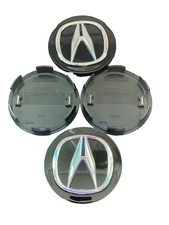 4x Black With Chrome Logo Wheel Center Hub Caps For Acura Size 69mm2.71 4x Black With Chrome Logo Wheel Center Hub Caps For Acura Size 69mm2.71