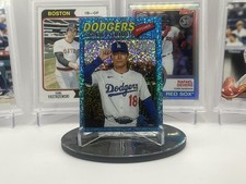 2026 Topps Heritage - Yoshinobu Yamamoto #371 Chrome Light Blue Sparkle...