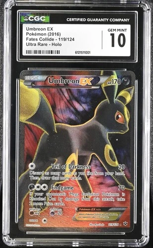 CGC 10 GEM MINT Umbreon EX Fates Collide 119/124 Ultra Rare Holo Pokemon Card