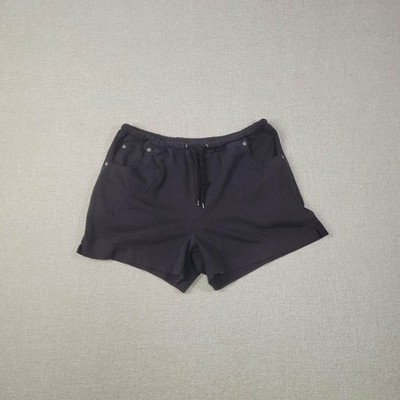 Fashion Bug Comfy Black Drawstring Shorts - Size Small