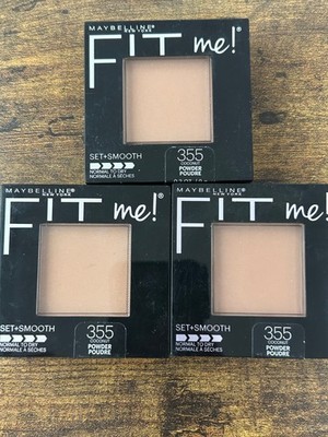 NEW Maybelline Fit me! Set+Smooth Pressed Powder- 355 COCONUT -3 Pack