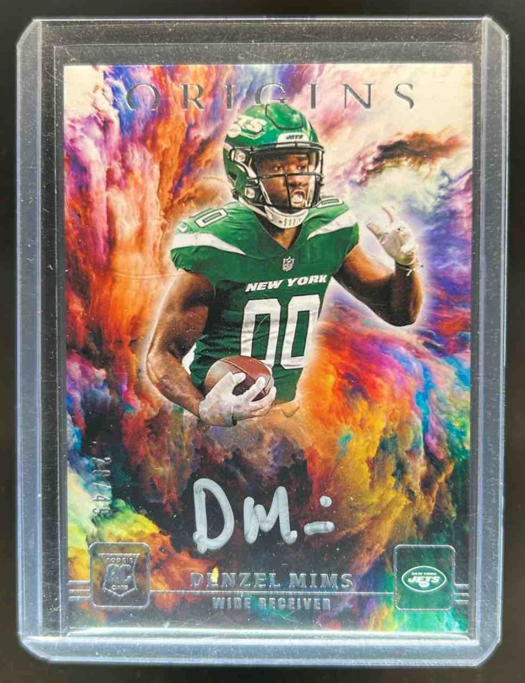 Denzel Mims Panini Origins Autographs #OADM Silver Ink