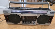 Sony CFS-350 Boombox Cassette AM/FM Radio Super Woofer 5-Band EQ Vintage READ