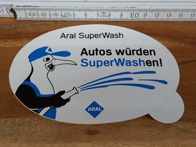 ARAL SuperWash  - Aufkleber / Sticker Werbung (2A)