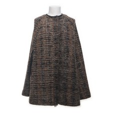 Zara Knitwear, Cape, Größe: M, Braun/Grau/Schwarz, Chevron, Tweed, Damen #pSA