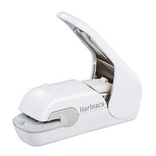Stapleless Stapler Harinacs Press Holeless for 5 Sheets Binding White