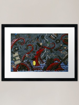 Sink Full Of Blood Gerahmter Kunstdruck Gerahmtes Wandbild Poster Leinwanddruck Bild