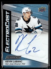 2023-24 Upper Deck Engrained ElectroCast Autographs Kevin Labanc Auto San Jose