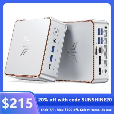 KAMRUI P2 4K Mini PC, AMD Ryzen Embedded R2544, 8GB DDR4 256GB SSD Mini Computer