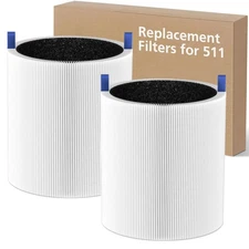 Blue Pure 511 HEPA  Carbon Filter, 2-Pack for Blueair Air Purifier