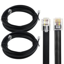 RJ12 Cable 15 feet Telephone Line Cord with 6P6C Connector Landline Phone Wir...