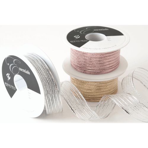 Christmas Wired Jazz Metallic Ribbon Widths 25mm and 40mm Berisfords - Picture 7 of 16