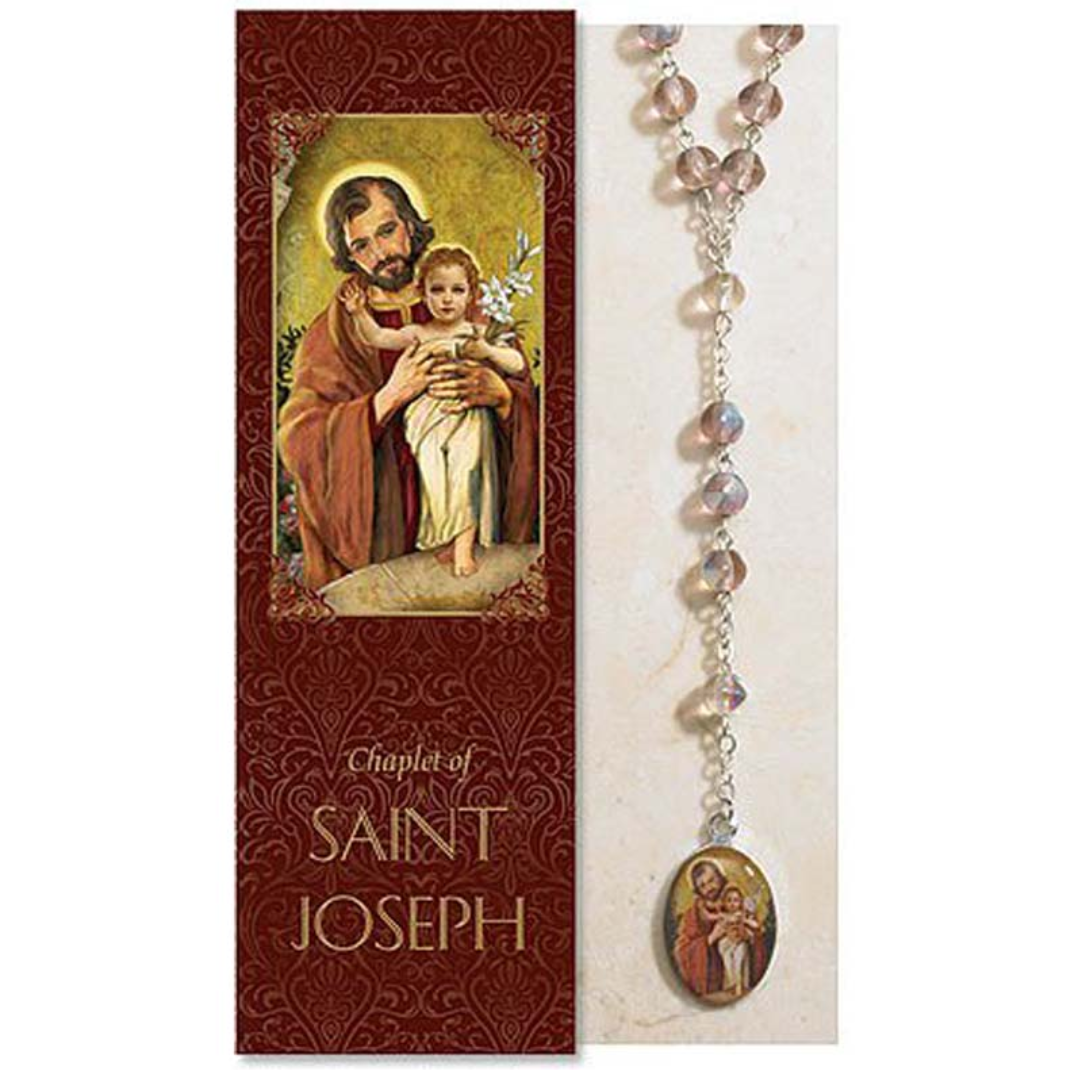 Joseph Chaplet Rosary with Bookmark Prayer Cards Catholic Christian