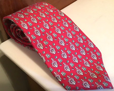 Vineyard Vines Youth Red Santa Steering the boat Silk Tie 3.2/8" W Length: 50"