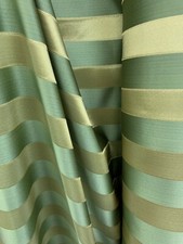 SAGE GREEN GOLD Striped Brocade Upholstery Drapery Fabric 110 in. Sold BTY