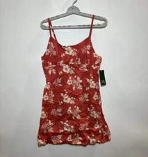 Women's Sleeveless Woven Bodycon Dress - Wild Fable Red Floral XXL