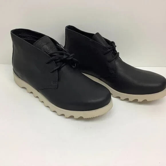 Sorel Kezar Chukka WP Black Leather Ankle Boots 7 Sorel Kezar Chukka WP Ankle Boots Mens Size 7 EUR 40 Black  main image 4