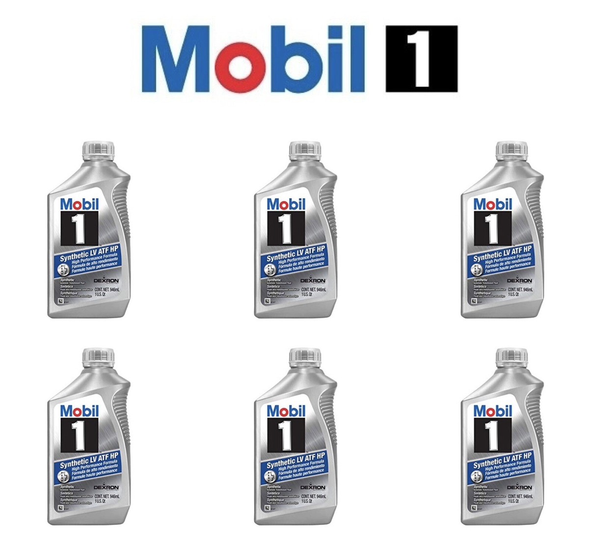 Mobil 1 124715 Synthetic Automatic Transmission Fluid HP 6 Quarts