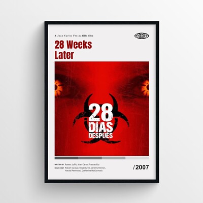 28 Weeks Later Movie Poster Print, Wall Art - Unframed