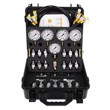 Kit de prueba de presión hidráulica 5 medidores 13 acoplamientos 14 conectores Tee 5 mangueras de prueba